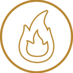 flame gold icon
